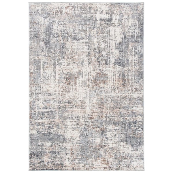 Shivan 5 ft. x 7 ft. Ivory/Gray Distressed Marle Area Rug