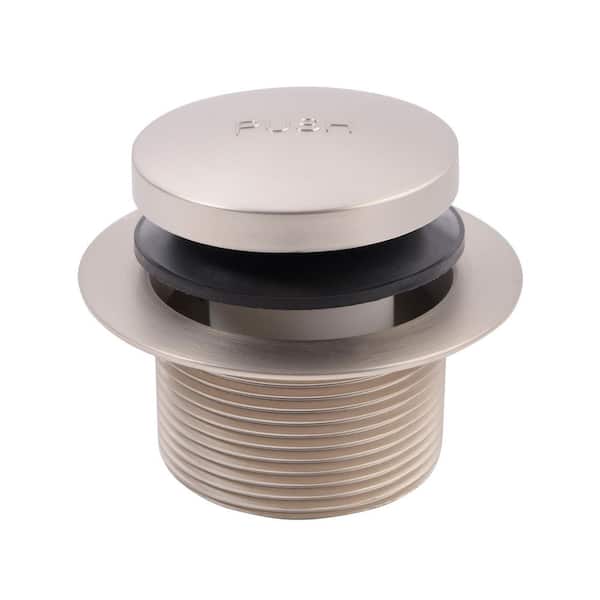SUPPLYGIANT Tip Toe Bath Drain Assembly, 1-1/2 in. Drain Stopper, Nickel Plated Finish