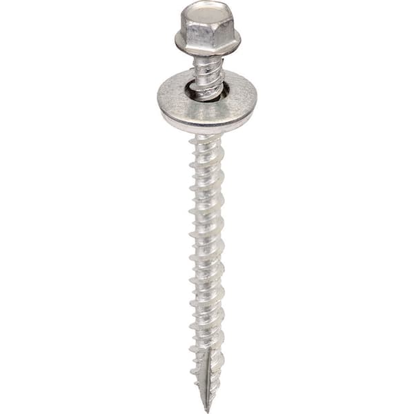 Acorn Hardware #12 2.5 in. Metal-Wood Hex Screws, Galvanized (Bag of 250)