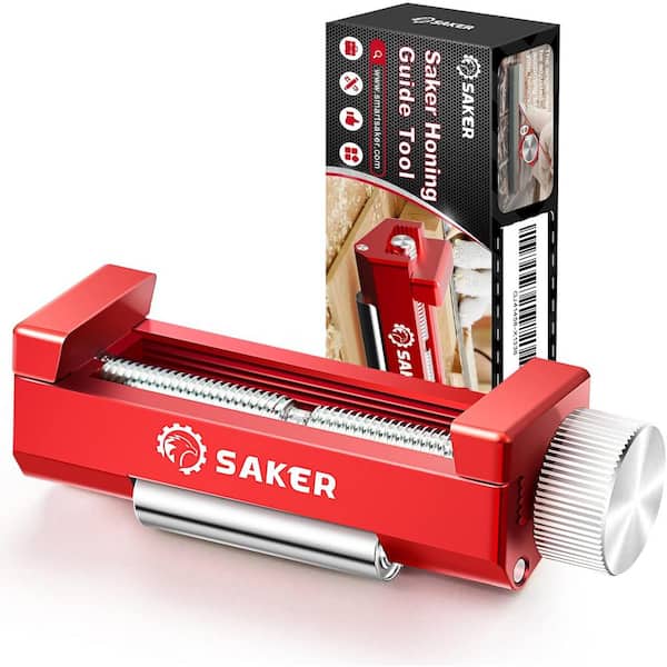 Saker Honing Guide Tool Upgraded, Sharpening Holder for Short Woodworking, Chisels and Planes width 0.2-2.55 inches(Red)