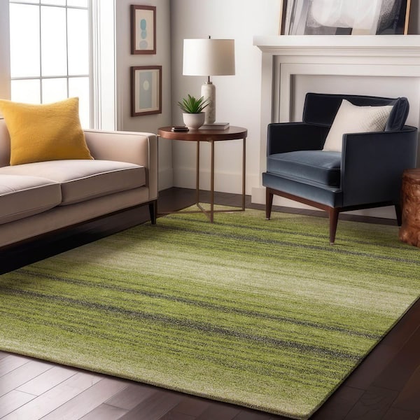 Mayfield Premium Machine Washable Abstract AMF1033 Lime 10 ft. x 14 ft. Area Rug