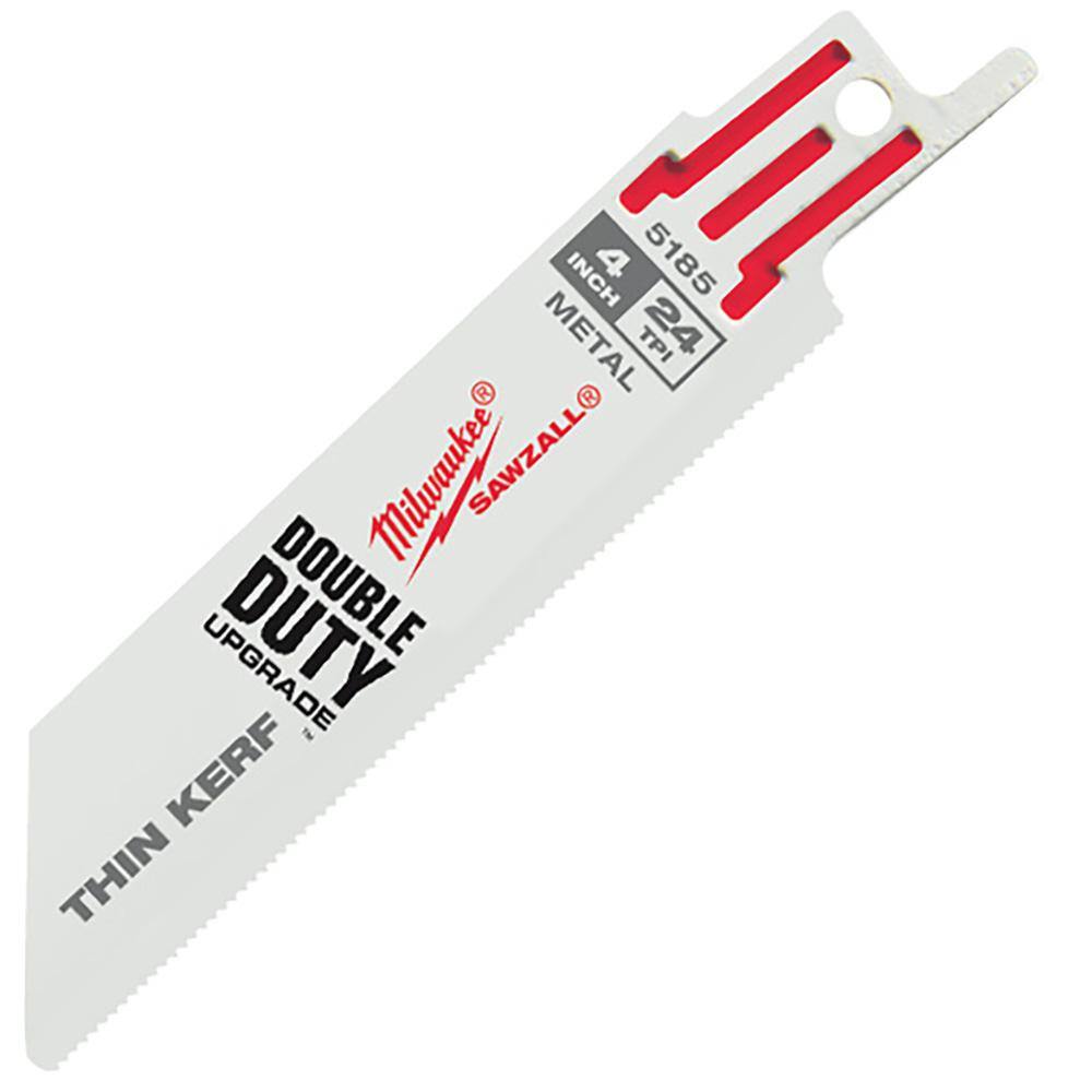 Milwaukee 4 in. 24 TPI Thin Metal Cutting SAWZALL Reciprocating Saw Blades (100-Pack) 48-00-5185-100X Sansujyuku sansujyuku.com