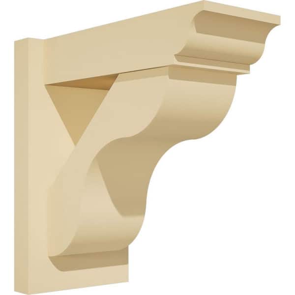 Ekena Millwork Carmel 7 in. W x 14 in. H x 14 in. D Signature Urethane Polyurethane Outlooker with Traditional Ends