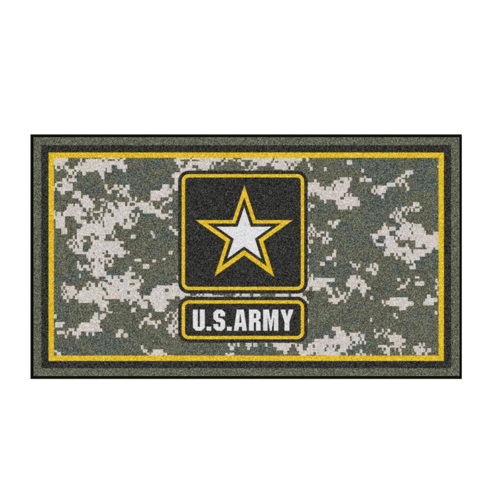 FANMATS Army Camo ft. x ft. Plush Area Rug 26891 The Home Depot