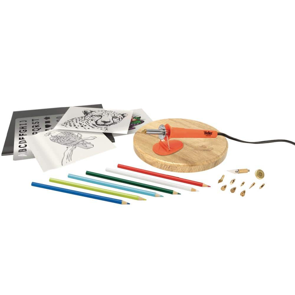 Create Your Own Wood Burning Project Soldering Iron Kit, 28 Piece -  Weller, WLPROFD1