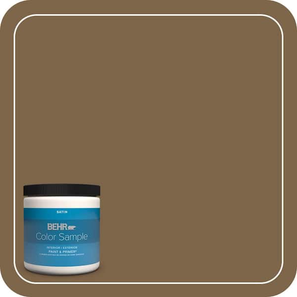 BEHR PREMIUM PLUS 8 oz. #PPU4-19 Arts and Crafts Satin Enamel Interior/Exterior Paint & Primer Color Sample