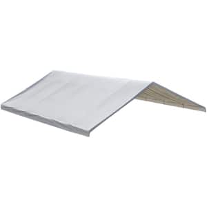 30 ft. W x 40 ft. D Ultra Max Fixed-Leg Canopy with White Waterproof, Fire-Rated Replacement Cover for 2-3/8 in. Frame