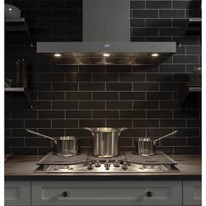 Profile 36 in. Smart Wall Mount Range Hood with Light in Stainless Steel