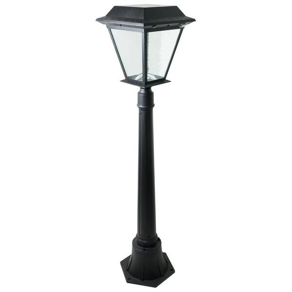 XEPA Timer Activated 12 hrs. 200 Lumen 42 in. Outdoor Black Solar LED Post Lamp