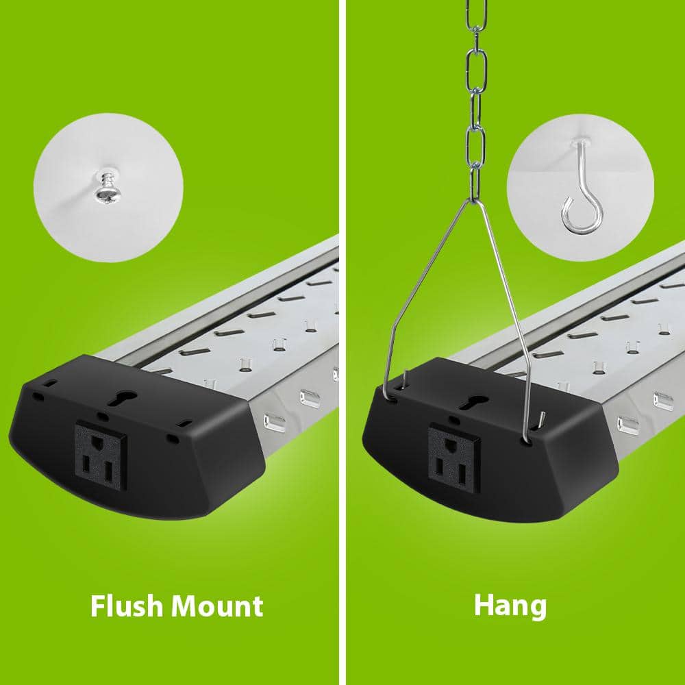 Feit 47-inch Black LED Hanging Shop Light Fixture