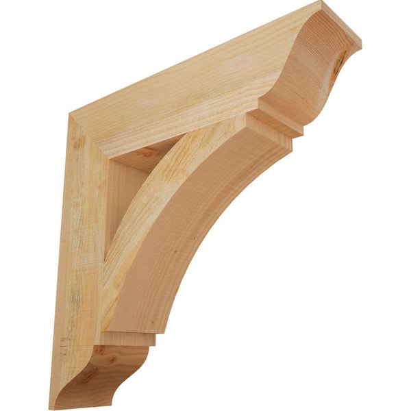 Ekena Millwork 6 in. x 26 in. x 26 in. Douglas Fir Thorton Traditional Rough Sawn Bracket