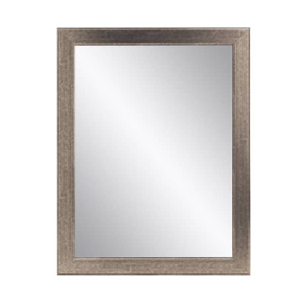 BrandtWorks Large Rectangle Silver/Gold Modern Mirror (50 in. H x 32 in. W)