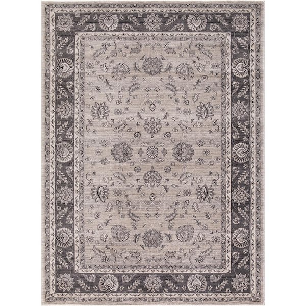 Concord Global Trading Kashan Mahal Ivory 3 ft. x 5 ft. Area Rug