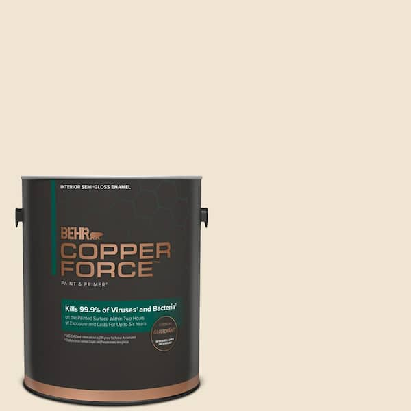 COPPER FORCE 1 gal. #N290-1 Original White Semi-Gloss Enamel Interior Virucidal & Antibacterial Paint & Primer