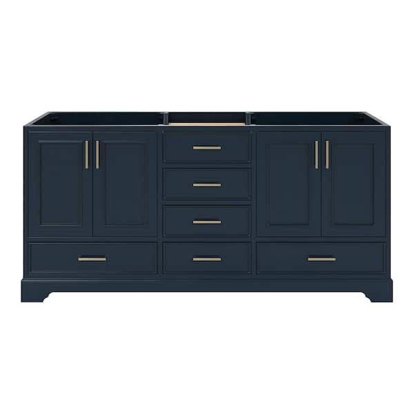 ARIEL Stafford 72.75 in. W x 21.5 in. D x 34.5 in. H Bath Vanity Cabinet without Top in Midnight Blue