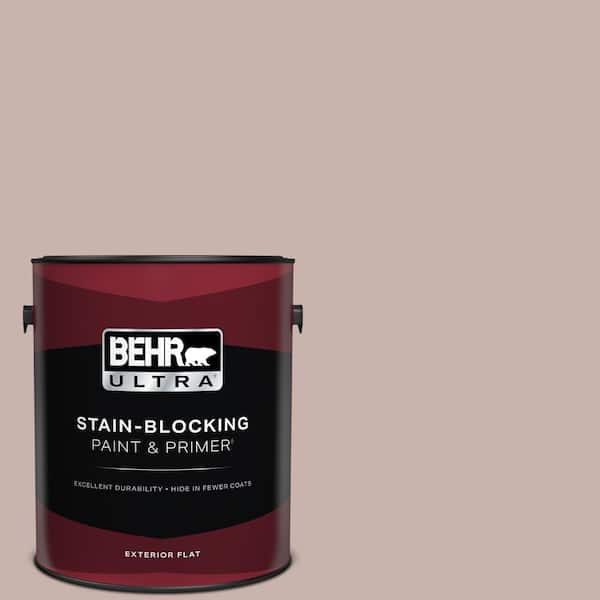 BEHR ULTRA 1 gal. #PPF-10 Balcony Rose Flat Exterior Paint & Primer