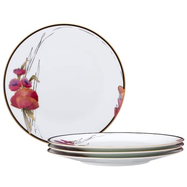 Noritake Alluring Fields 11 in. (White) Porcelain Dinner Plates, (Set of 4)