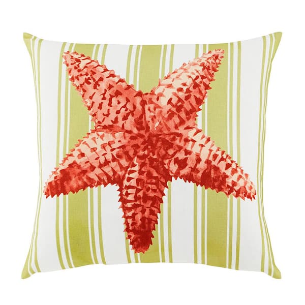 Hampton Bay 18 in. x 18 in. Big Star Outdoor Throw Pillow