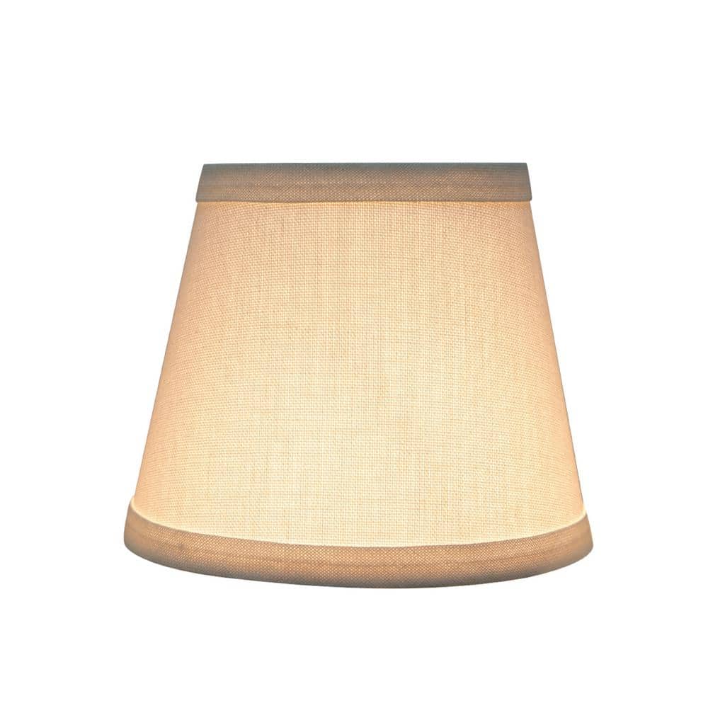 White Linen Empire Chandelier Clip-On Lamp Shades, 6-Pack