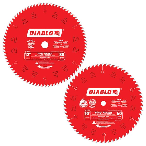 80 Tooth Fine Circular Saw Blades, Diablo 10in Table Saw Blade