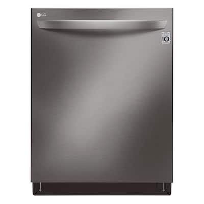 24 in. Black Stainless Steel Top Control Built-In Tall Tub Smart Dishwasher with QuadWash, TrueSteam, 3rd Rack, 42 dBA