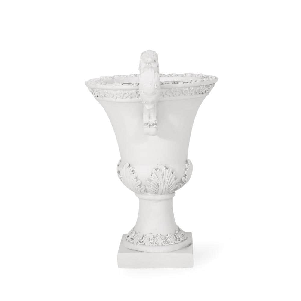Antique White Lightweight Concrete Garden Urn Planter