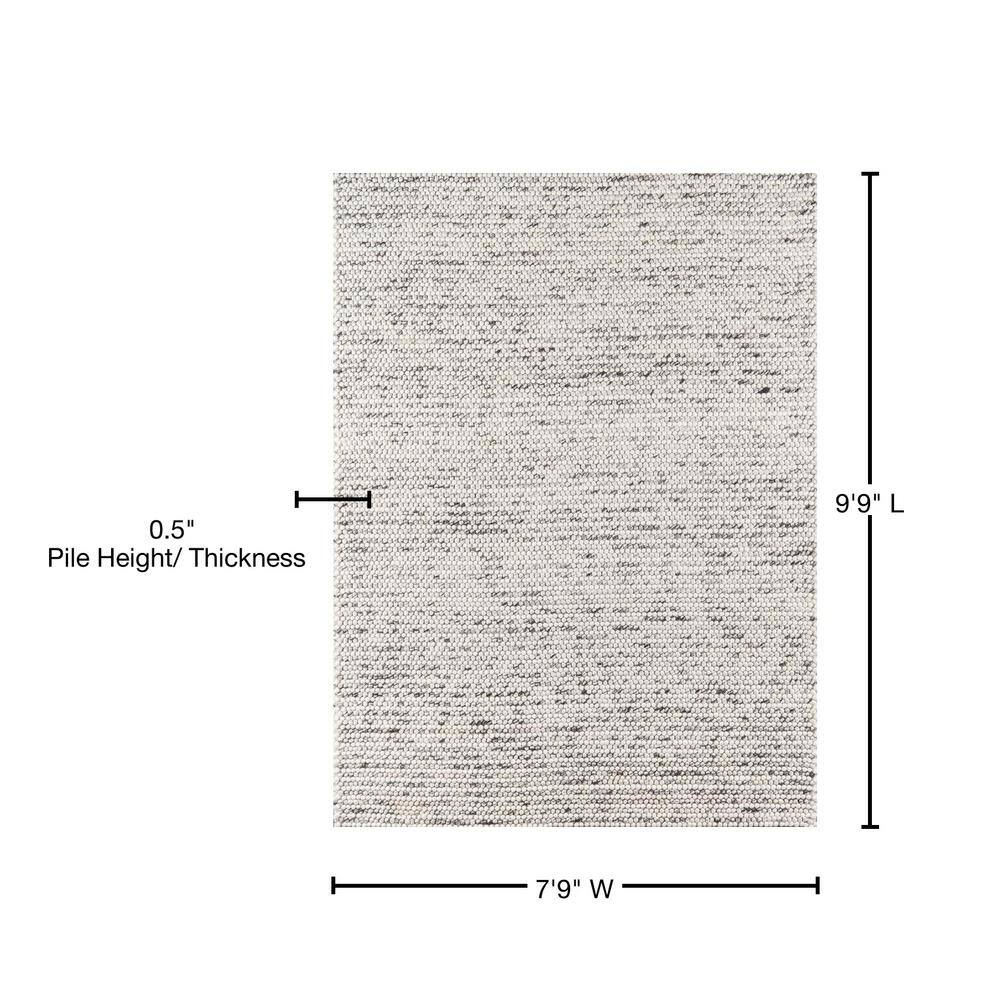Handmade Tufted Diamond Wool-Viscose Blend Rug in Blue 7'9" x 9'9"
