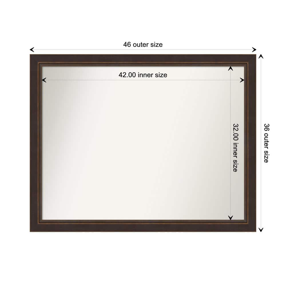 Amanti Art Lara Bronze 46.5 in. x 36.5 in. Custom Non-Beveled Wood ...