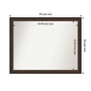 Lara Bronze 46.5 in. x 36.5 in. Custom Non-Beveled Wood FramedBathroom Vanity Wall Mirror