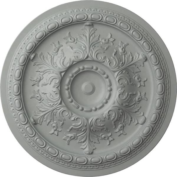 Ekena Millwork 38-3/8" x 2-7/8" Oslo Urethane Ceiling Medallion (Fits Canopies up to 7-5/8"), Primed White