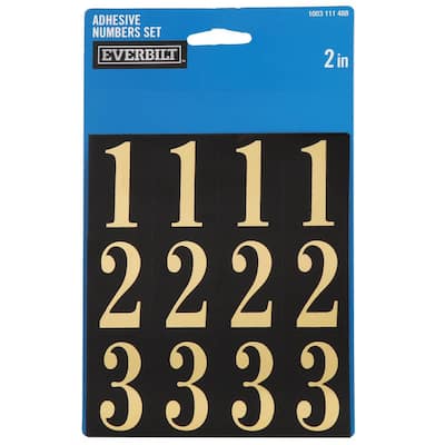 Home Door House Number Numerals Chrome Self Adhesive Large