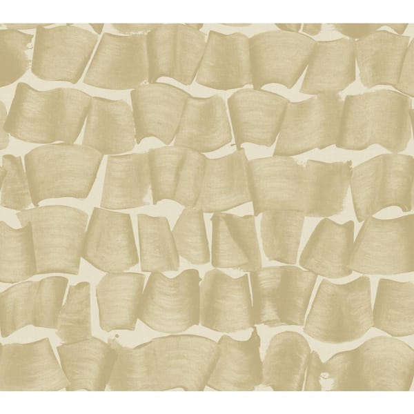 York Wallcoverings Gold Brushed Ink Matte Non-pasted Non-Woven Paper Wallpaper