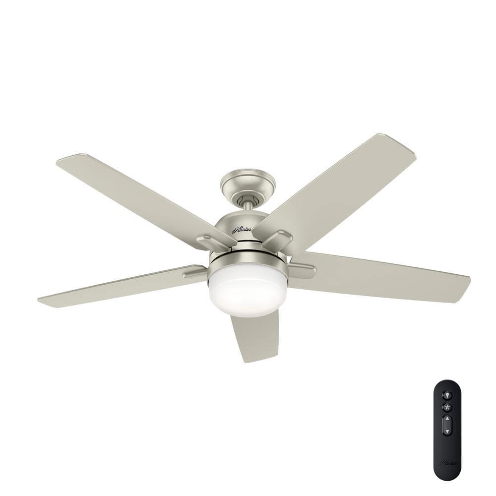 Reviews For Hunter Cavera Ii 52 In Indoor Matte Nickel Wifi Enabled Smart Ceiling Fan With Light Kit Remote The Home Depot - Hunter Ceiling Fan Suddenly Stopped Working