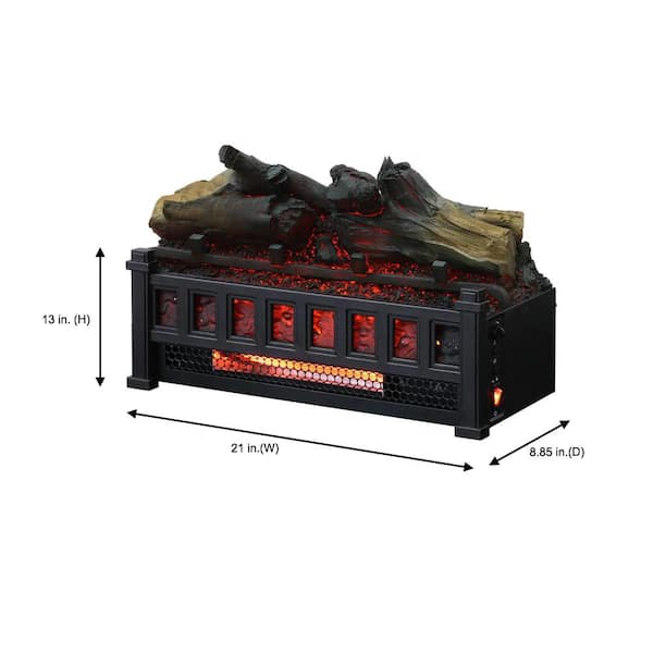 StyleWell Barkridge 20.5 in. Infrared Electric Fireplace Log Set Heater  SP5822-3 - The Home Depot