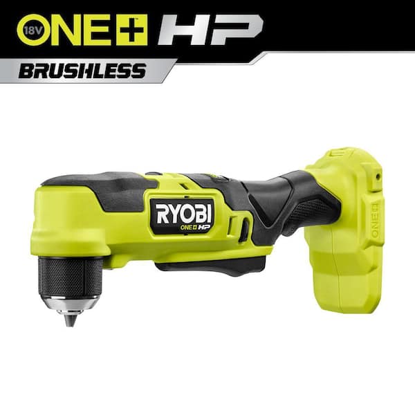 RYOBI ONE+ HP 18V Brushless Cordless Compact 3/8 in. Right Angle Drill (Tool Only) with 40-Piece Impact Driving Bit Set
