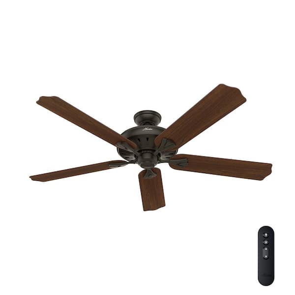 Hunter Royal Oak 60 in. Indoor New Bronze Ceiling Fan with Remote For Bedrooms