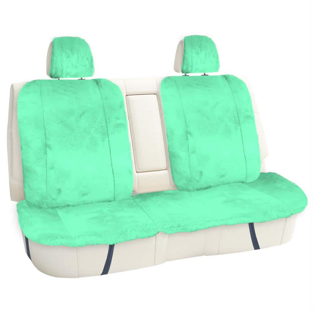 FH Group Doe16 Faux Rabbit Fur Car Seat Cushions 22 In X 20 In X 4 7   Greens Fh Group Car Seat Cushions Dmfb216013mint 64 1000 