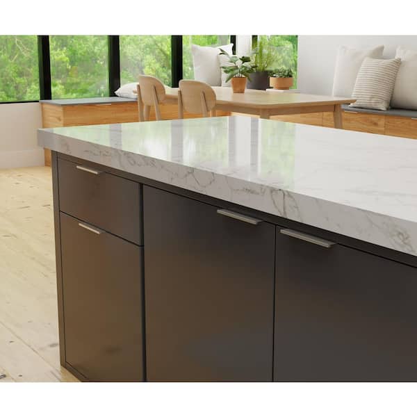 Sumner Street Home Hardware - 5-Pack Ethan 4 in. (102 mm) Center-to-Center Satin Nickel Edge Drawer Pull