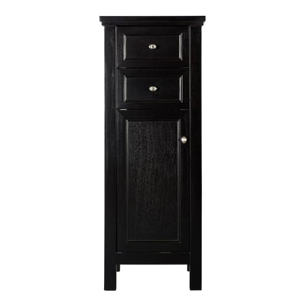 Home Decorators Collection Gazette 16 in. W x 42 in. H x 14 in. D Bathroom Linen Storage Floor Cabinet with Concealed Hinges in Espresso