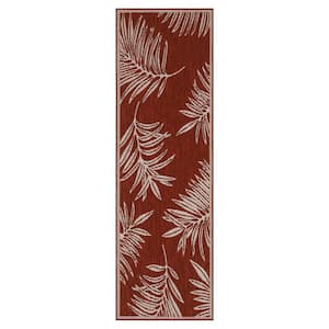 Liana Red and Ivory 2 ft. x 8 ft. Indoor/Outdoor Area Rug