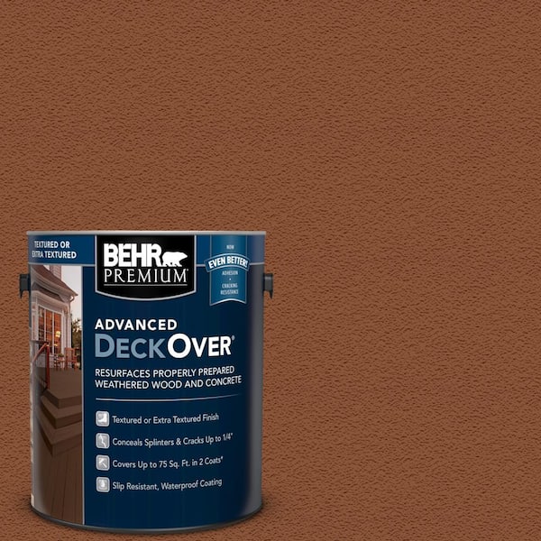 BEHR Premium Advanced DeckOver 1 gal. #SC-122 Redwood Naturaltone Textured Solid Color Exterior Wood and Concrete Coating