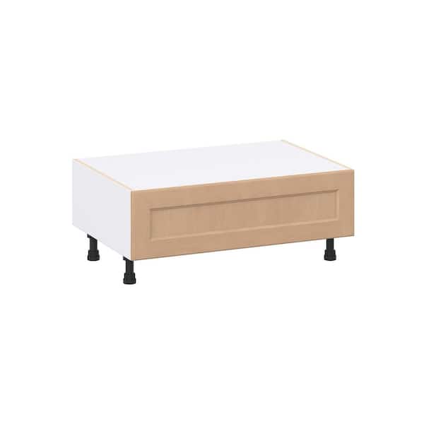 Lakewood 36 in. W x 24.5 in. D x 14.5 in. H Assembled Shaker Window Seat Bench Base Kitchen Cabinet in Sugar Cookie