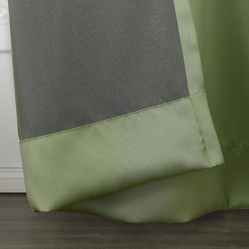 Sage Green Room Darkening Rod Pocket Curtain Panel, 54" x 84"