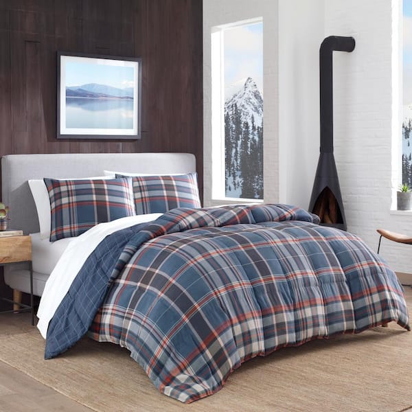 Blue plaid shop twin comforter