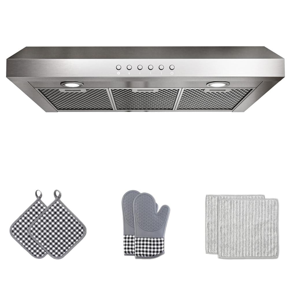 36 in. 300 CFM Ducted Under Cabinet Range Hood with 3 Venting Options，Push Button in Stainless Steel price history on PriceWatchPro