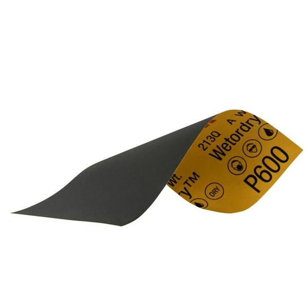 3M Wetordry 3 2 3 in. x 9 in. 600 Grit Sandpaper 5 Pack 03020