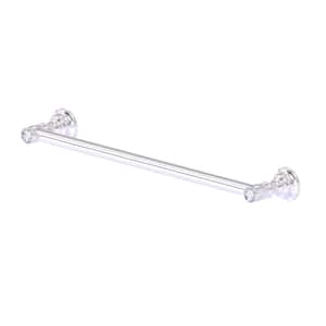 Carolina Crystal Collection 18 in. Wall Mounted Towel Bar in Satin Chrome