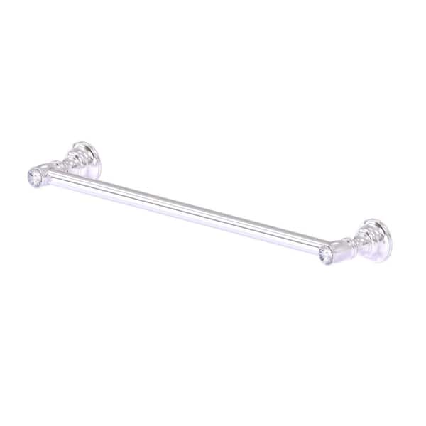 Allied Brass Carolina Crystal Collection 18 in. Wall Mounted Towel Bar in Satin Chrome