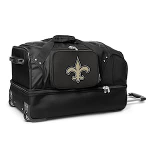 NFL New Orleans Saints 27 in. Black Black Rolling Bottom Duffel Bag