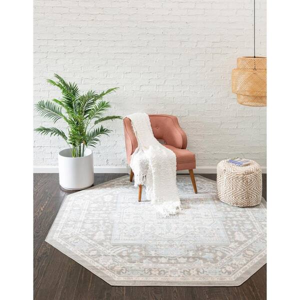 Whitney Milano Cloud Gray 7 ft. 1 in. x 7 ft. 1 in. Area Rug